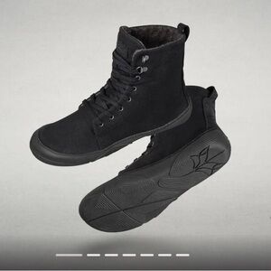 Women’s Black Lace-Up High Top Sneakers
